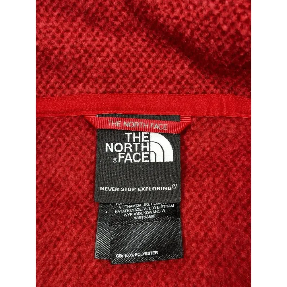 The North Face Men’s XXL Red Quarter Zip Fleece Pullover Jacket Sweater